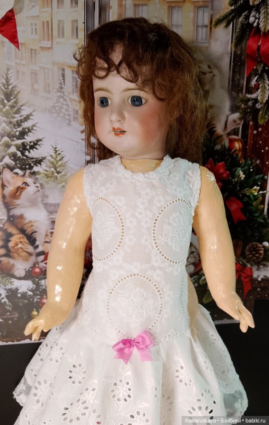 Комплект нижнего белья из панталончиков и рубашечки для антикварных кукол и реплик 54-60см роста