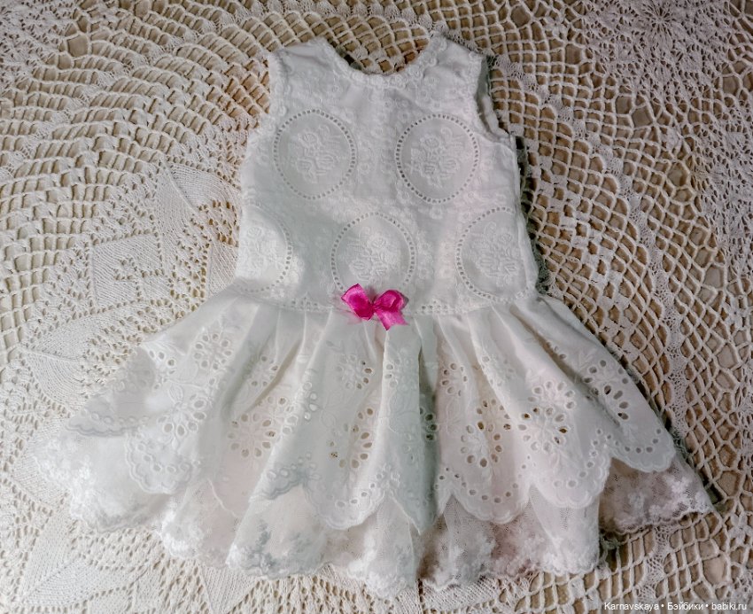 Комплект нижнего белья из панталончиков и рубашечки для антикварных кукол и реплик 54-60см роста (фото 6)