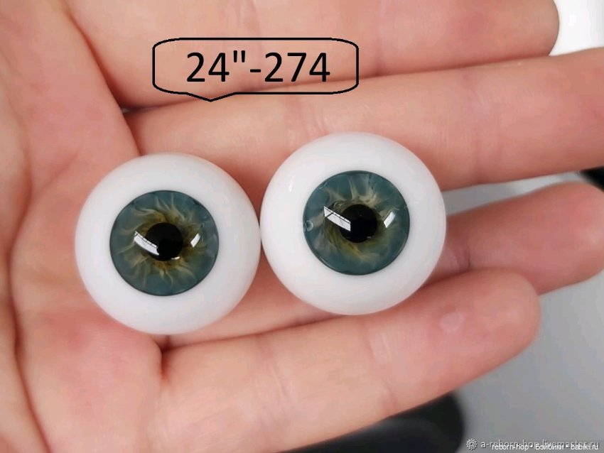 24"- глаза стекло для коллекц . кукол (фото 2)