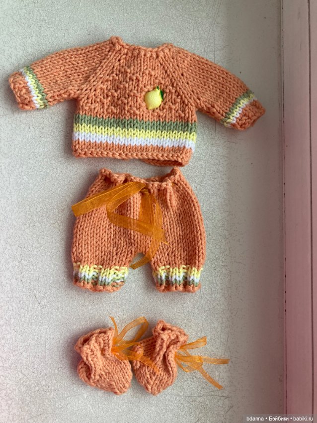Вязанные комплекты на пупсят (фото 7)