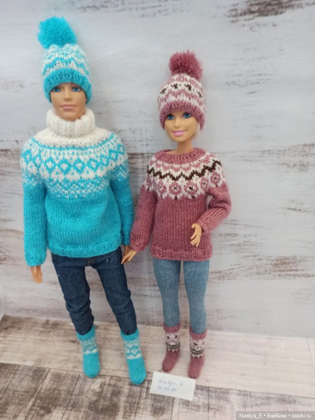 Вязаная одежда на кукол 30 см (фото 5)