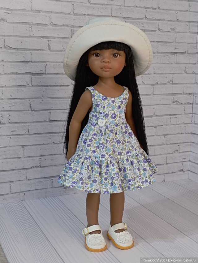 Пиджак, сарафан, шляпа для кукол Паола Рейна 32-34 см (фото 7)