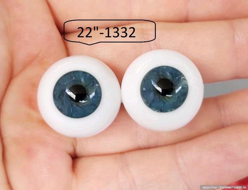 22"- глаза стекло для коллекц . кукол (фото 8)