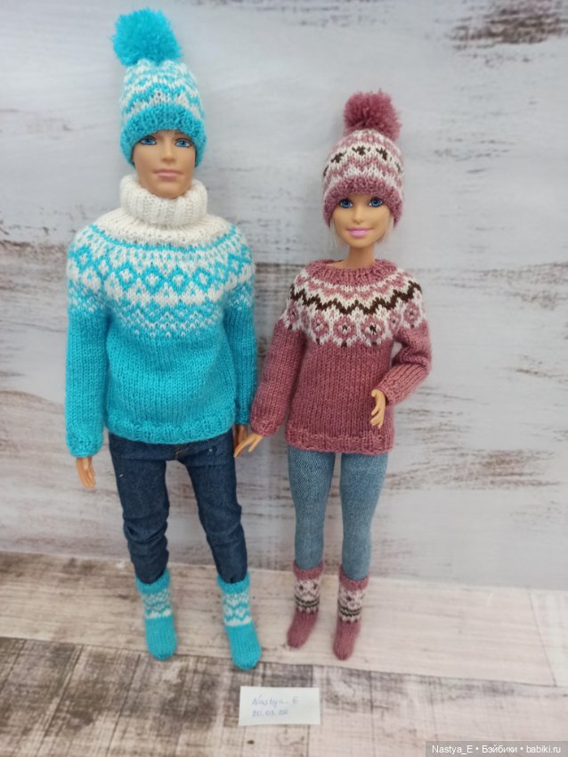 Вязаная одежда на кукол 30 см (фото 3)