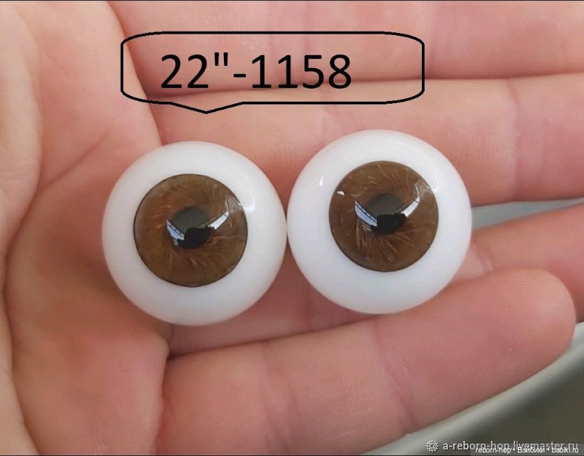 22"- глаза стекло для коллекц . кукол (фото 4)