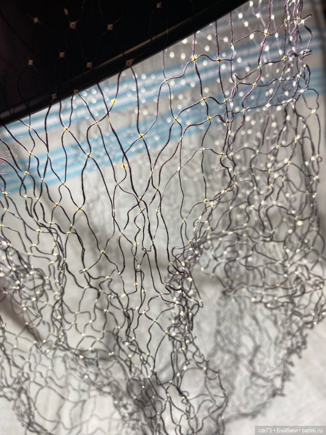 АНТИКВАРНАЯ ШЛЯПНАЯ ВУАЛЬ 80 х 30 см черная с белыми мушками (фото 2)