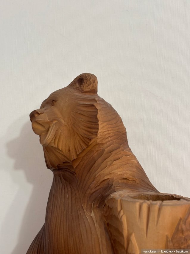 Медведь из дерева — Авторские игрушки (фото 8)