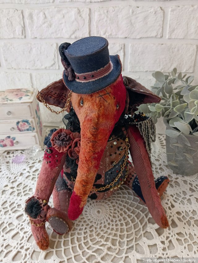 Тедди слон Ирвин — Авторские игрушки (фото 3)