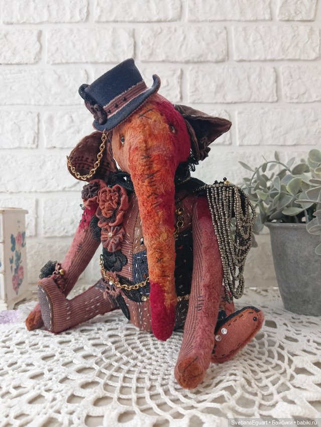 Тедди слон Ирвин — Авторские игрушки (фото 5)