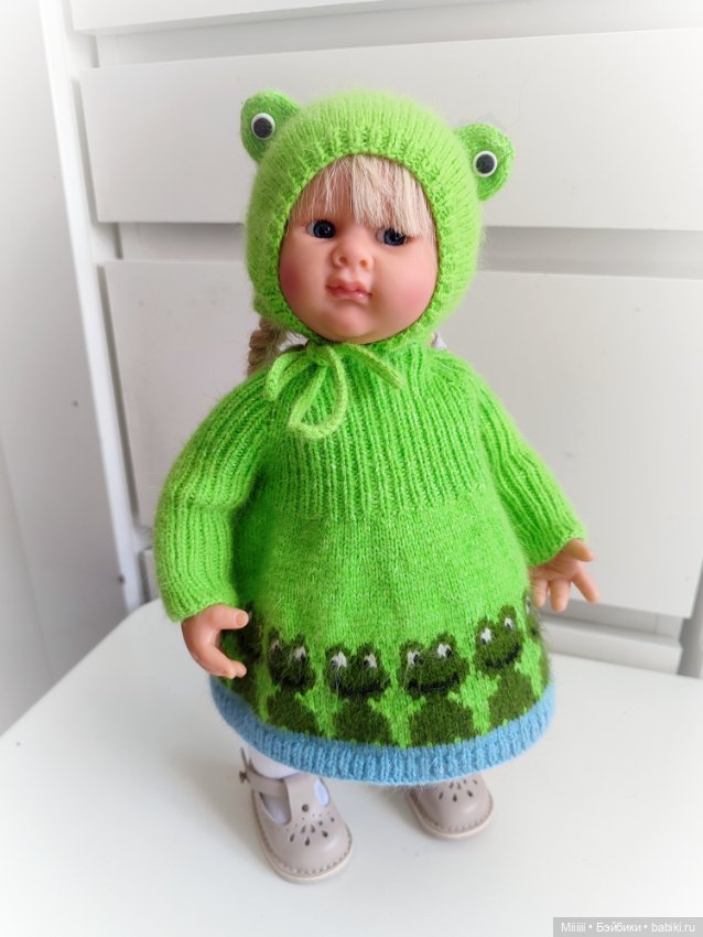 Комплект одежды Лягушка для кукол Вихтель Wichtel (фото 6)