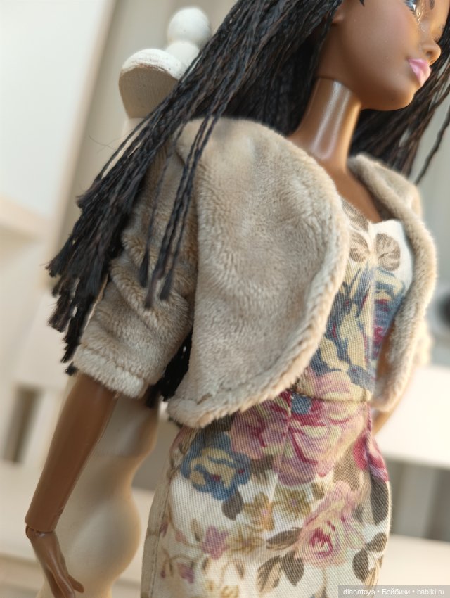 Комплект мини-платье и кофточка для Барби (фото 8)