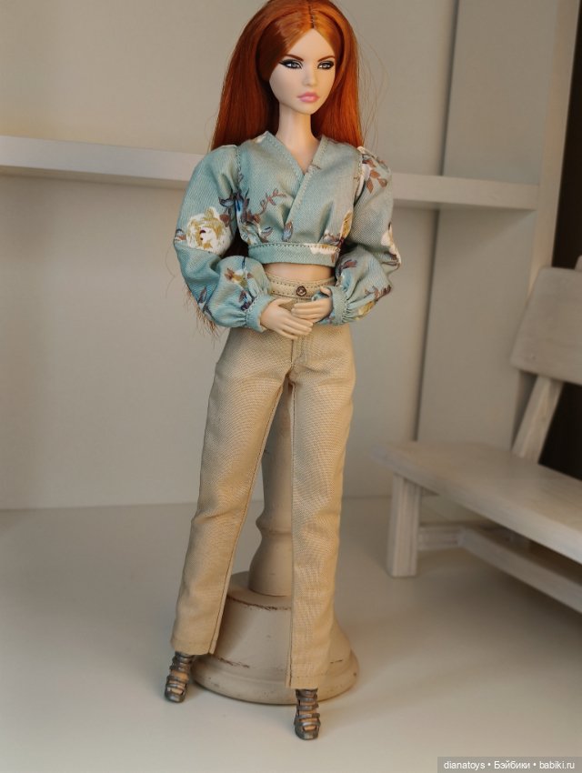Комплект брюки - блуза для Барби и аналогичных кукол (фото 7)