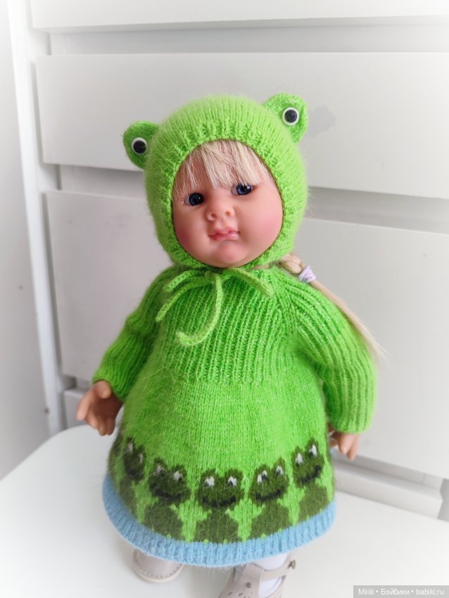 Комплект одежды Лягушка для кукол Вихтель Wichtel (фото 4)