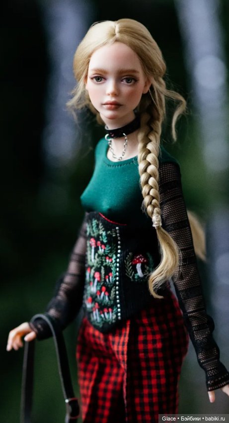 Авторская шарнирная кукла Хлоя (бланк) в помадке + голова Алиса в подарок (фото 2)