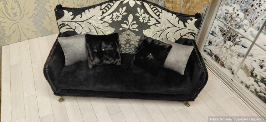 Мебель диван для кукол Paola Blythe integrity poppy mizi momoko barbie 1:6 (фото 6)