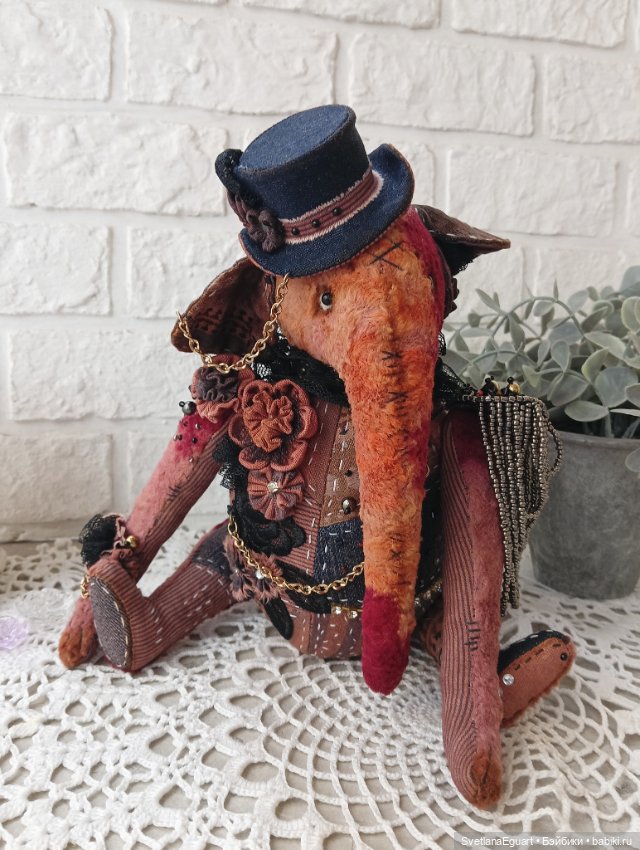 Тедди слон Ирвин — Авторские игрушки (фото 6)