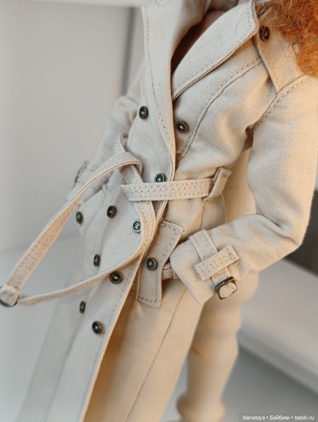 Тренч для кукол типа Барби одежда для Барби (фото 2)