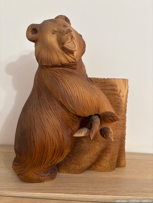 Медведь из дерева — Авторские игрушки (фото 5)
