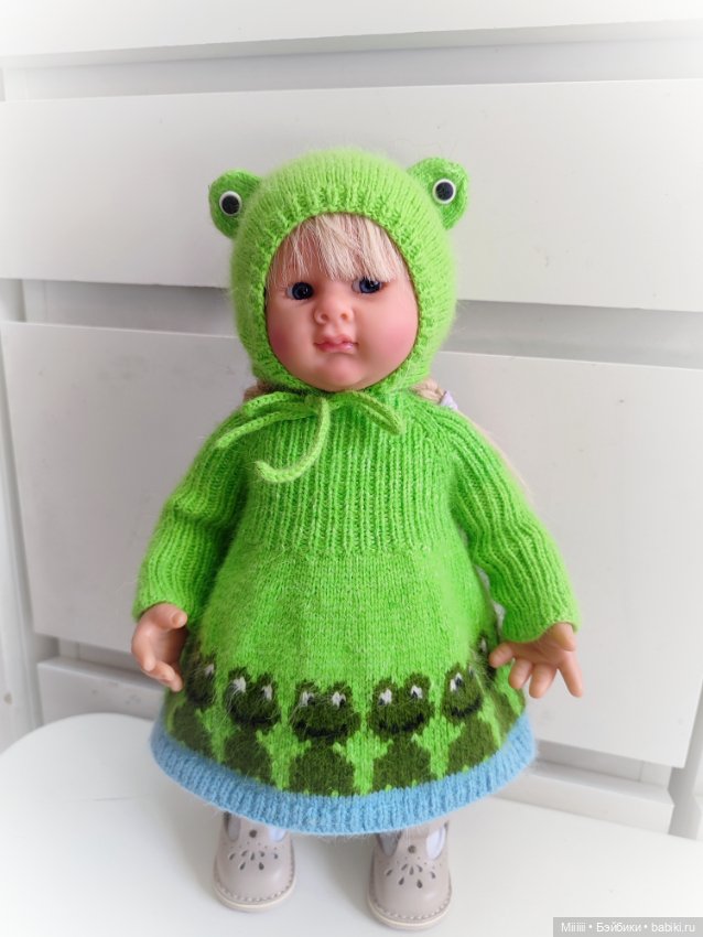 Комплект одежды Лягушка для кукол Вихтель Wichtel
