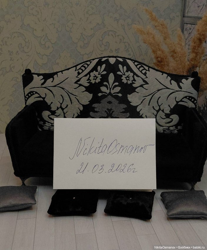 Мебель диван для кукол Paola Blythe integrity poppy mizi momoko barbie 1:6 (фото 7)