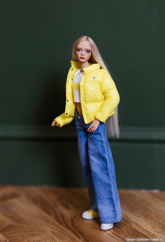 Авторская шарнирная кукла Хлоя (бланк) в помадке + голова Алиса в подарок (фото 4)