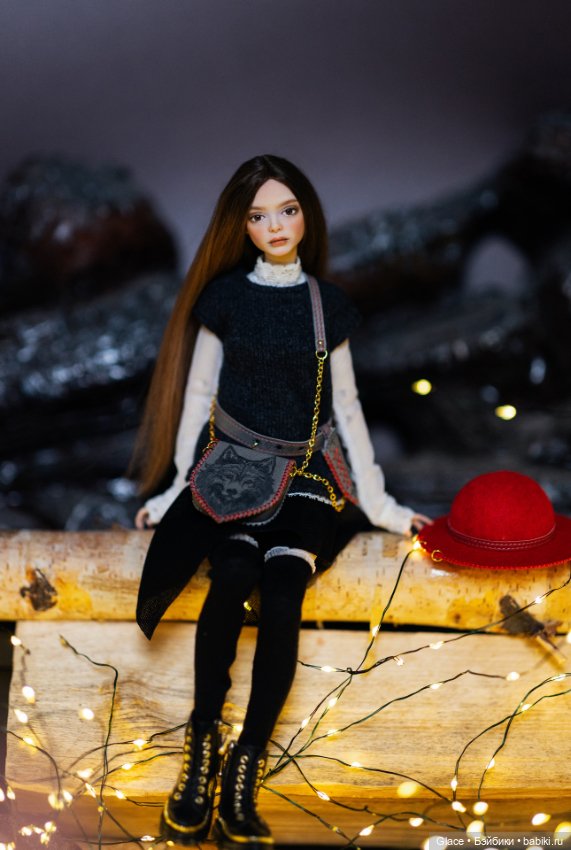 Авторская шарнирная кукла Хлоя (бланк) в помадке + голова Алиса в подарок (фото 6)