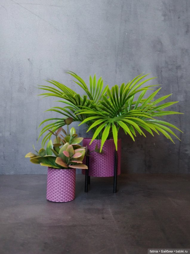 Реалистичные комнатные растения для кукольного интерьера (фото 3)
