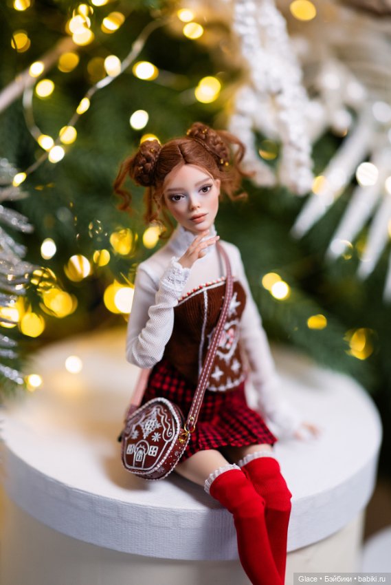 Авторская шарнирная кукла Хлоя (бланк) в помадке + голова Алиса в подарок (фото 7)