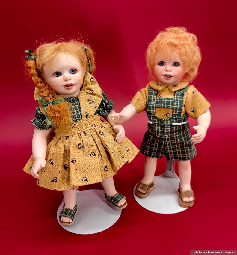 Фарфоровые близнецы от Gail McCardle США OOAK (фото 2)