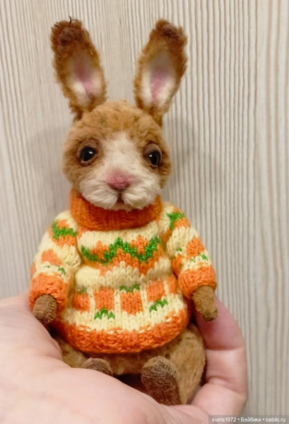 Заяц Сеня — Авторские игрушки (фото 4)