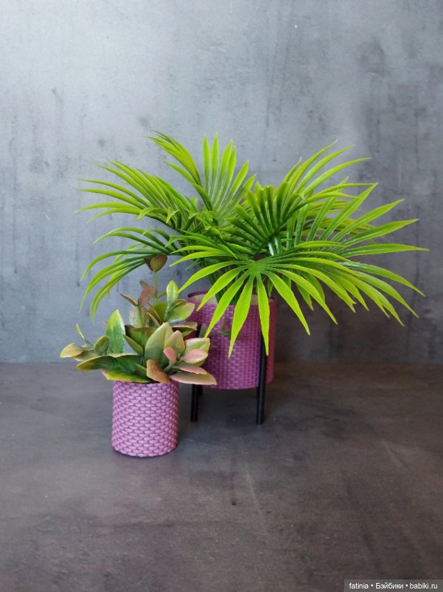 Реалистичные комнатные растения для кукольного интерьера (фото 4)