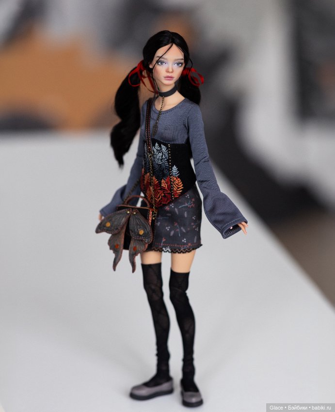 Авторская шарнирная кукла Хлоя (бланк) в помадке + голова Алиса в подарок (фото 3)