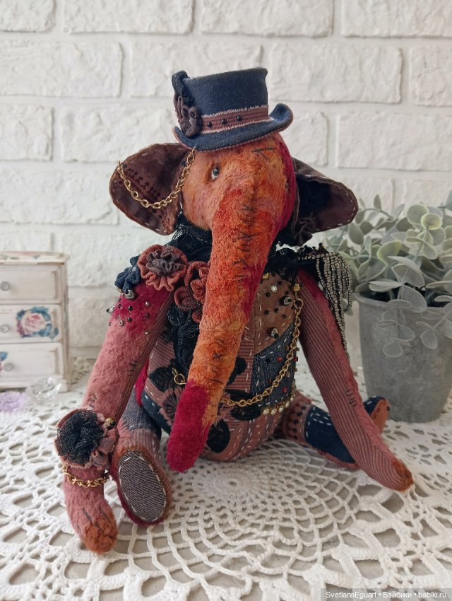 Тедди слон Ирвин — Авторские игрушки (фото 2)