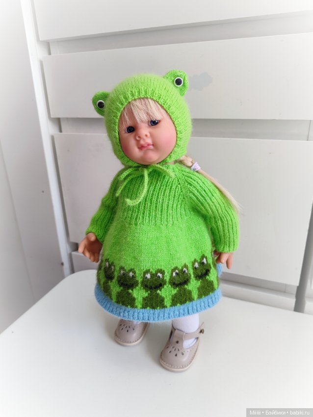 Комплект одежды Лягушка для кукол Вихтель Wichtel (фото 5)