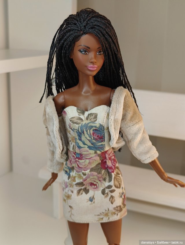 Комплект мини-платье и кофточка для Барби