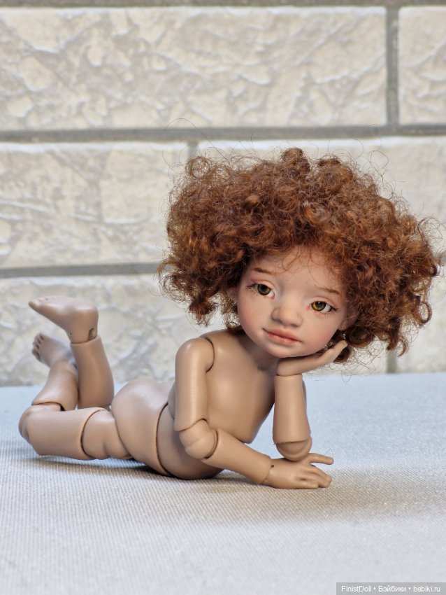 Авторская шарнирная кукла Пуговка (фото 3)