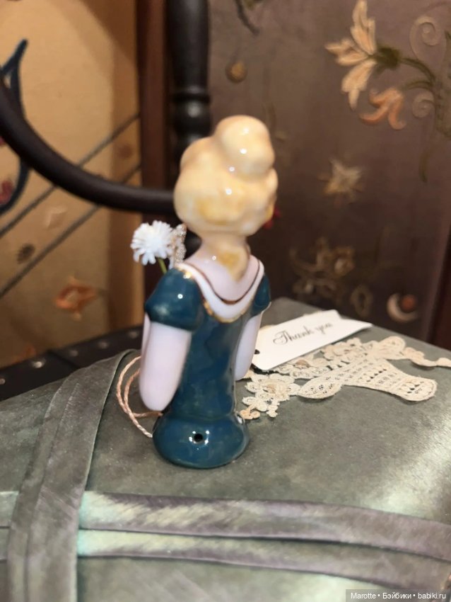 Half doll фарфоровая кукла - половинка (Полукуколка для создания игольницы или интерьерной куколки (фото 4)
