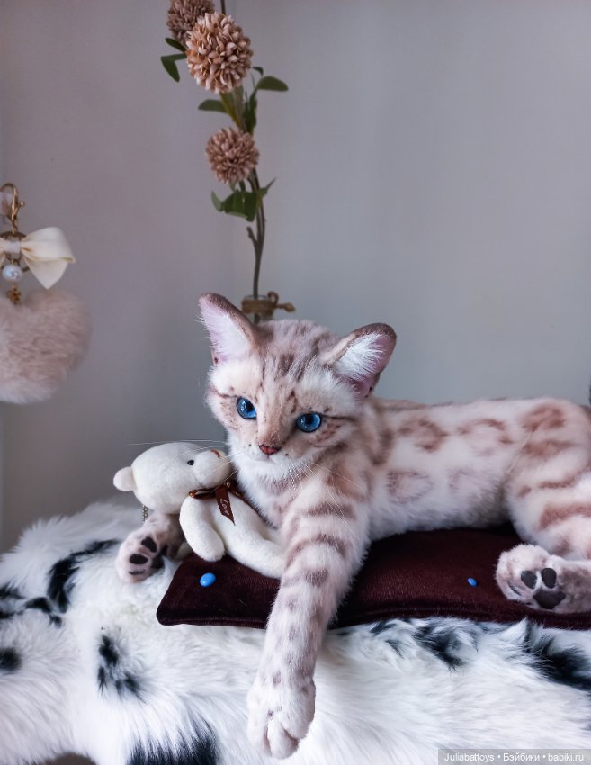Игрушка котик. Снежный бенгал (фото 8)