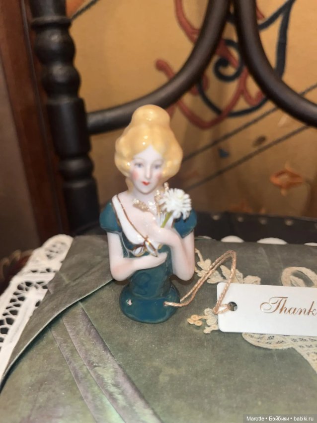 Half doll фарфоровая кукла - половинка (Полукуколка для создания игольницы или интерьерной куколки