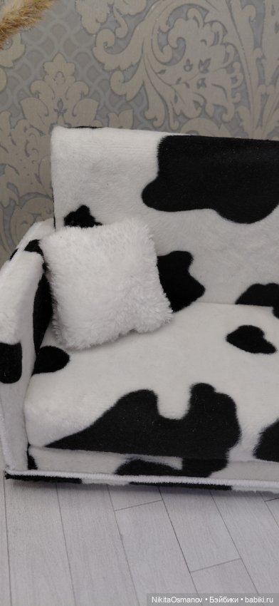 Диван "Долматин" для кукол 1:6 ( мебель) (фото 3)