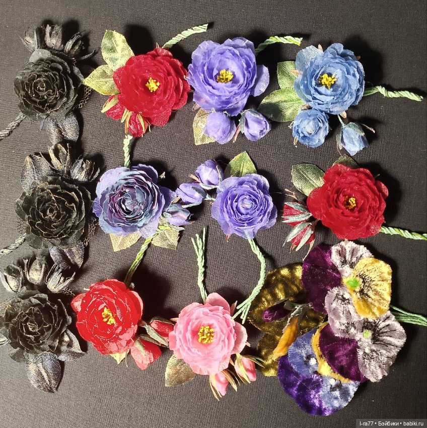 Цветы на шляпки из шелка — Другие аксессуары для кукол