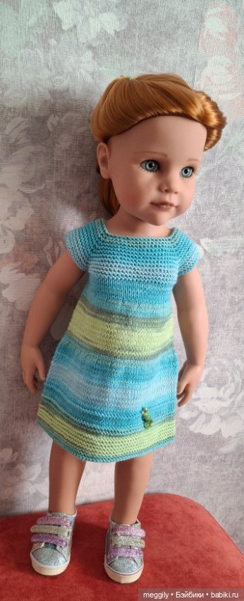 Летнее платье на куклу Ханна Готц рост 50 см (фото 6)