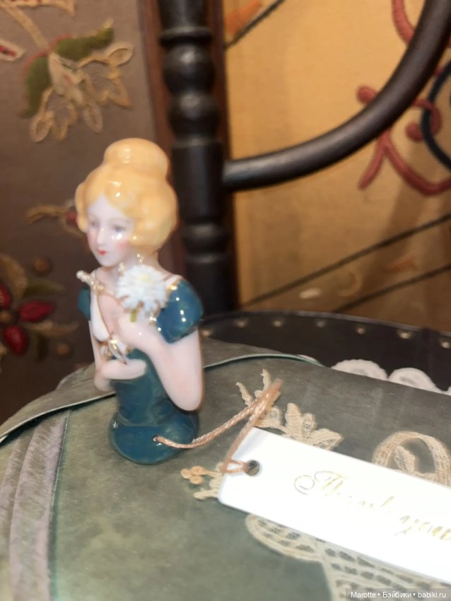 Half doll фарфоровая кукла - половинка (Полукуколка для создания игольницы или интерьерной куколки (фото 3)