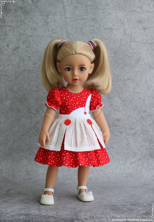 Платье с передником для Литл Кидз Готц