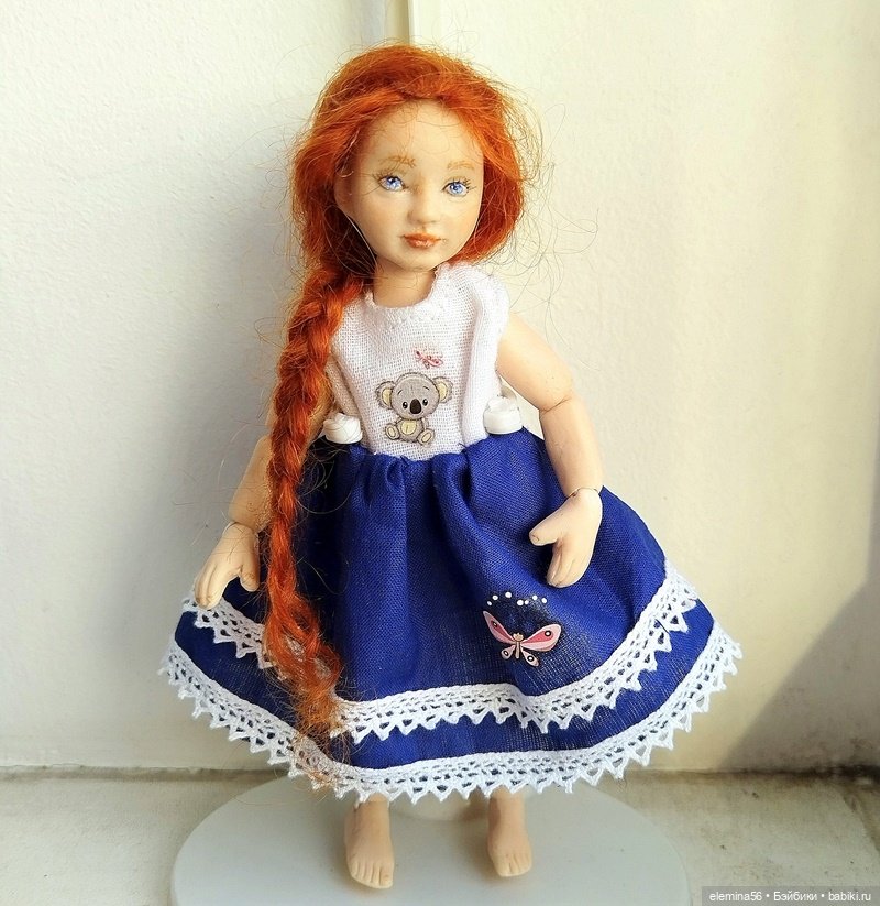 Маленькая рыжулька, шарнирная куколка (фото 2)