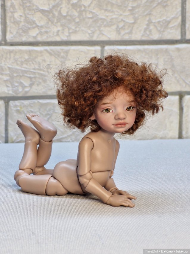 Авторская шарнирная кукла Пуговка (фото 4)