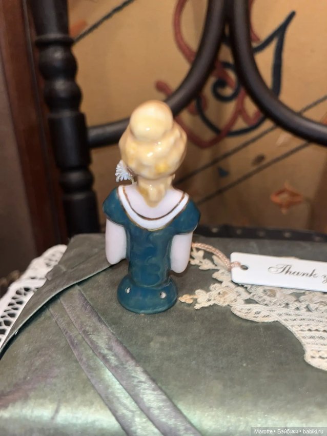 Half doll фарфоровая кукла - половинка (Полукуколка для создания игольницы или интерьерной куколки (фото 6)