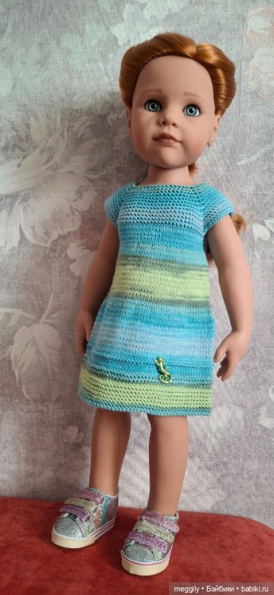Летнее платье на куклу Ханна Готц рост 50 см (фото 5)