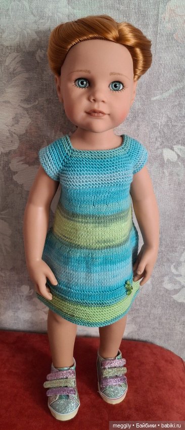 Летнее платье на куклу Ханна Готц рост 50 см