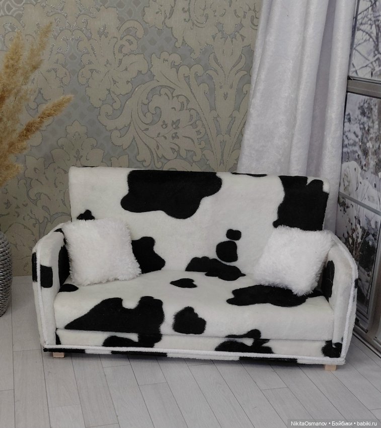 Диван "Долматин" для кукол 1:6 ( мебель)